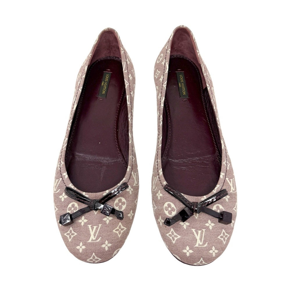 Louis Vuitton Monogram‎ Ballet Flats Pink Patent Bow Y2K Marc Jacobs EU 39